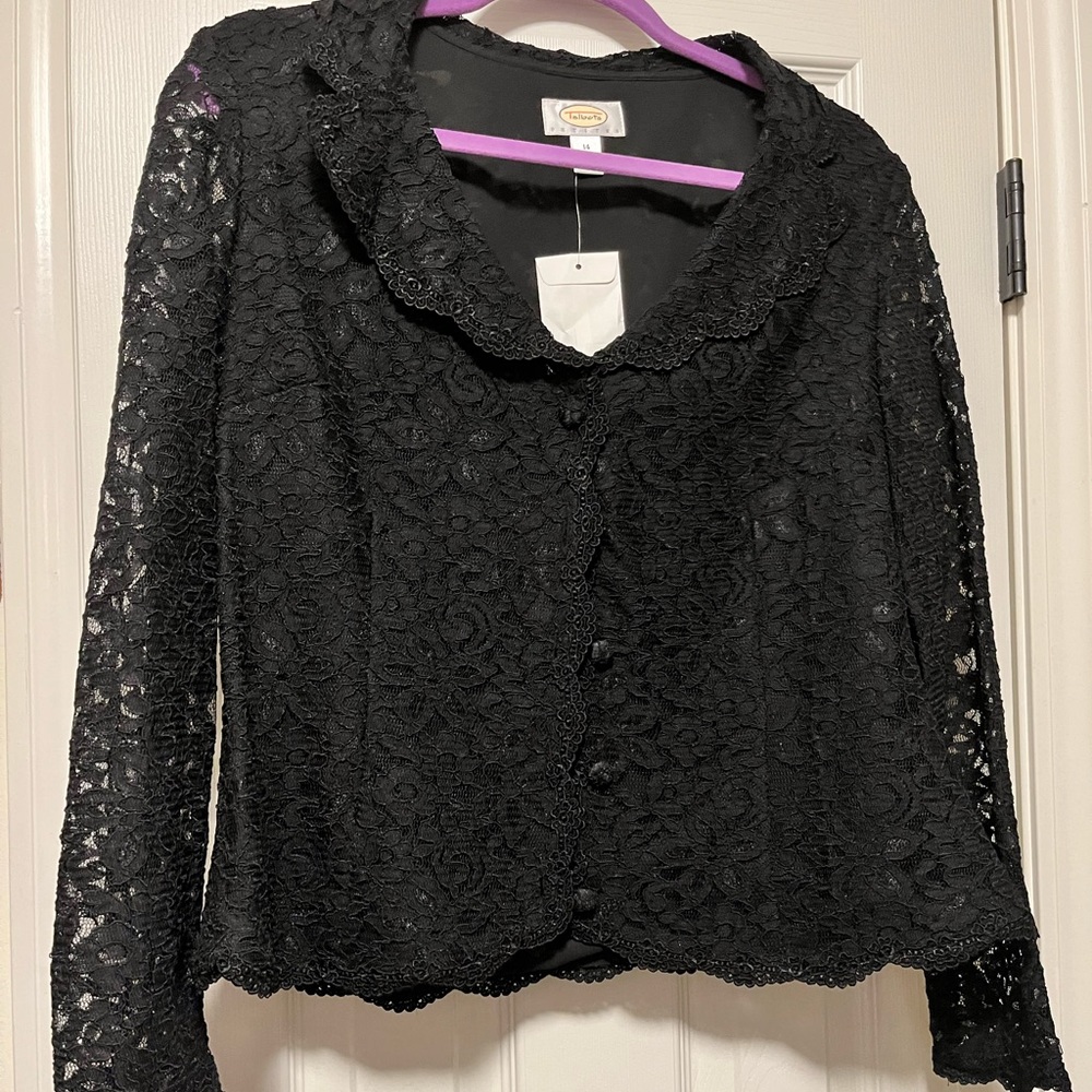 NWT Talbots Petite Floral Button Up